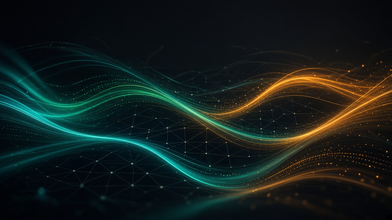 Abstraktes digitales Energienetzwerk